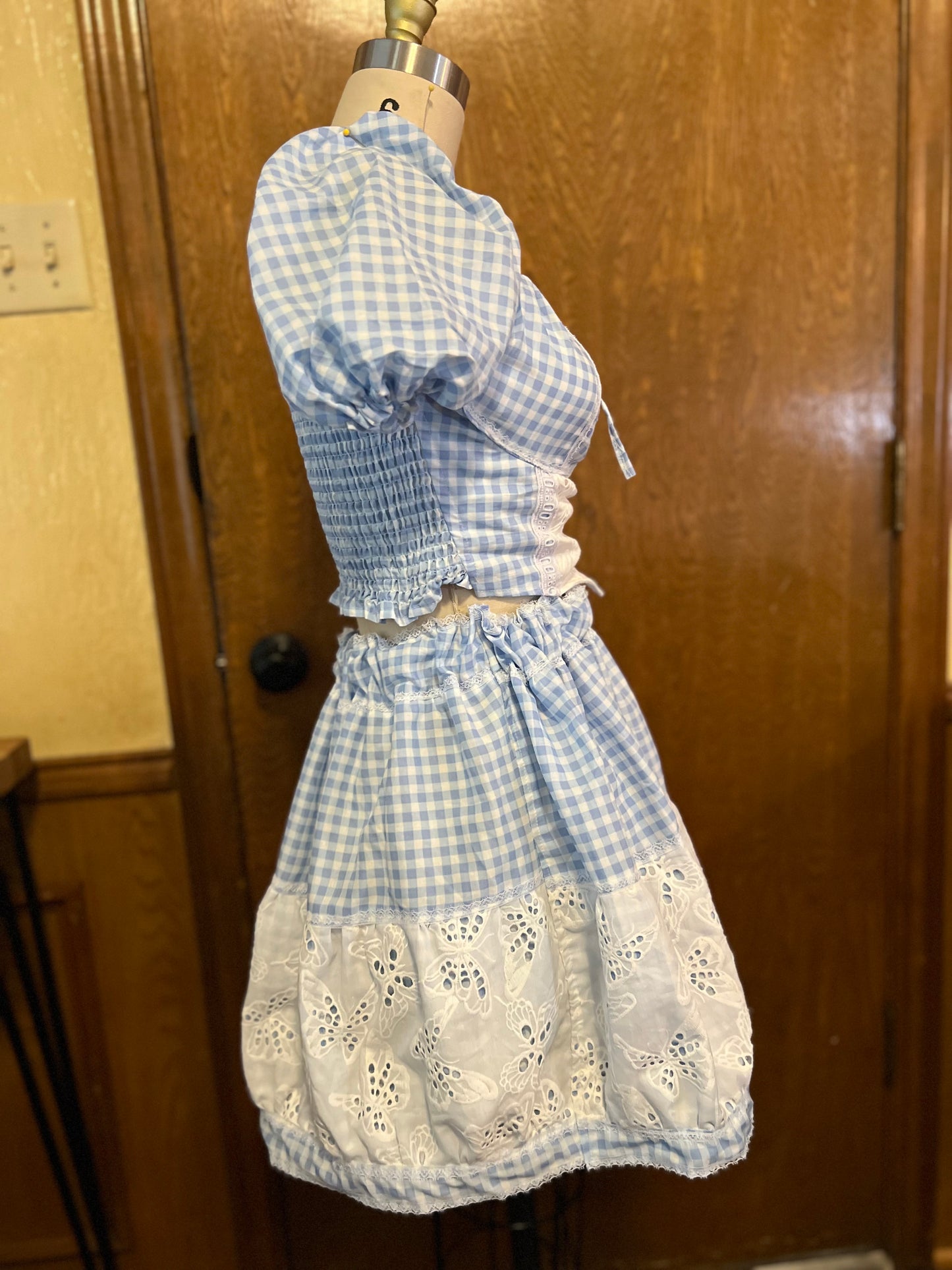 Butterfly Eyelet Skirt Set, Cottage Core