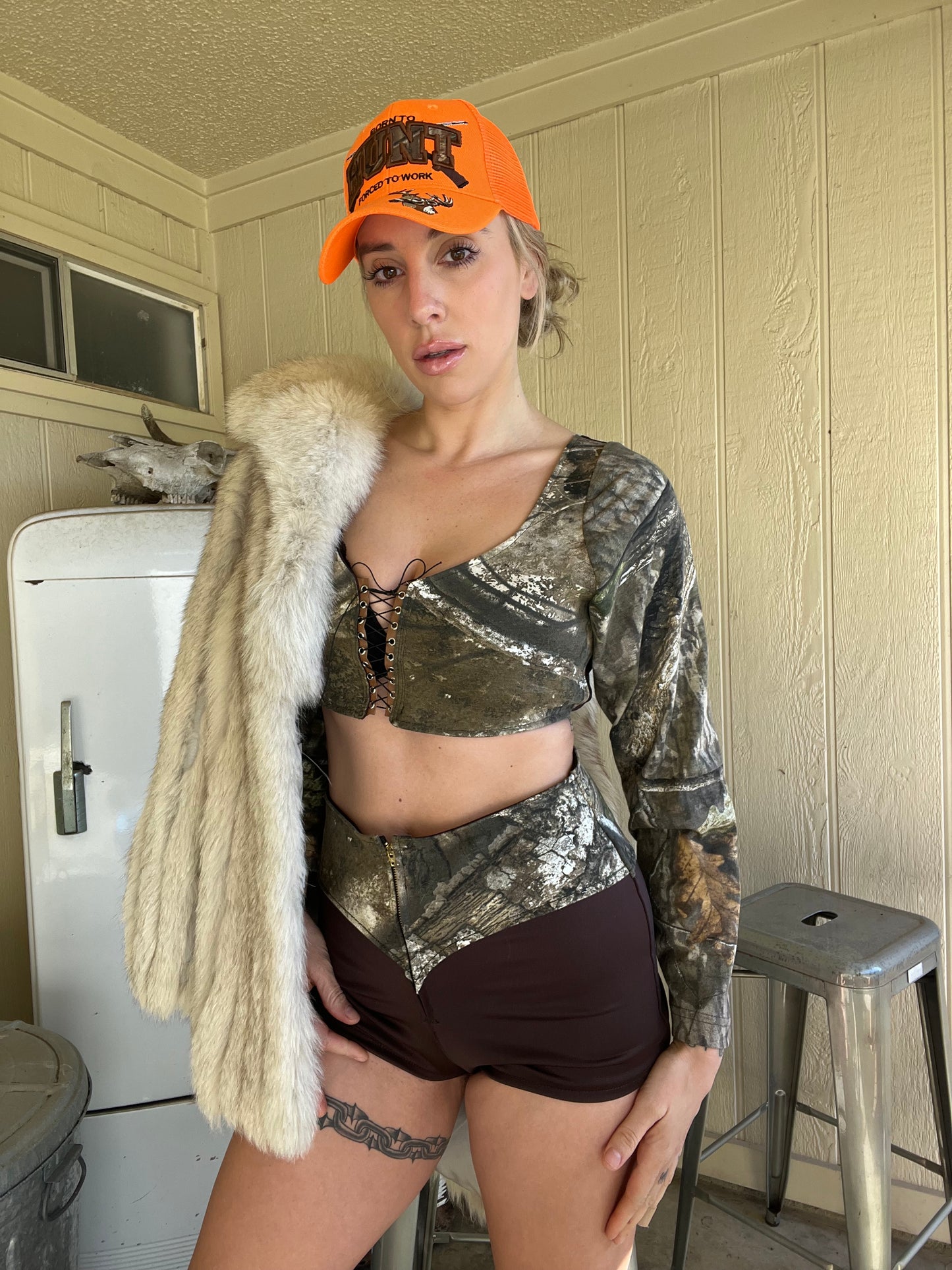 Charlene Camo Corset Set