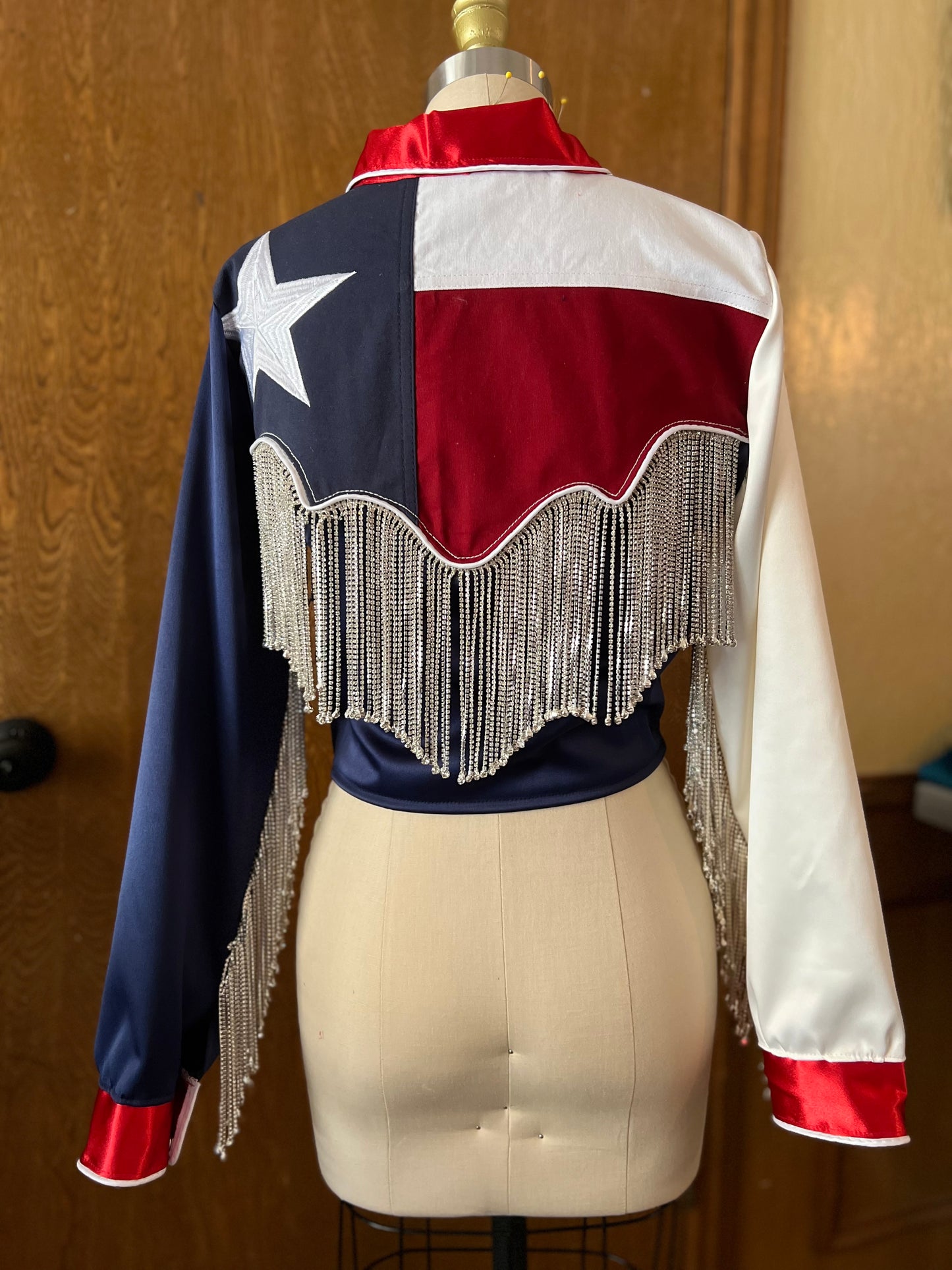 The Lone Star Pearl Snap Jacket - Cropped, Texas Flag