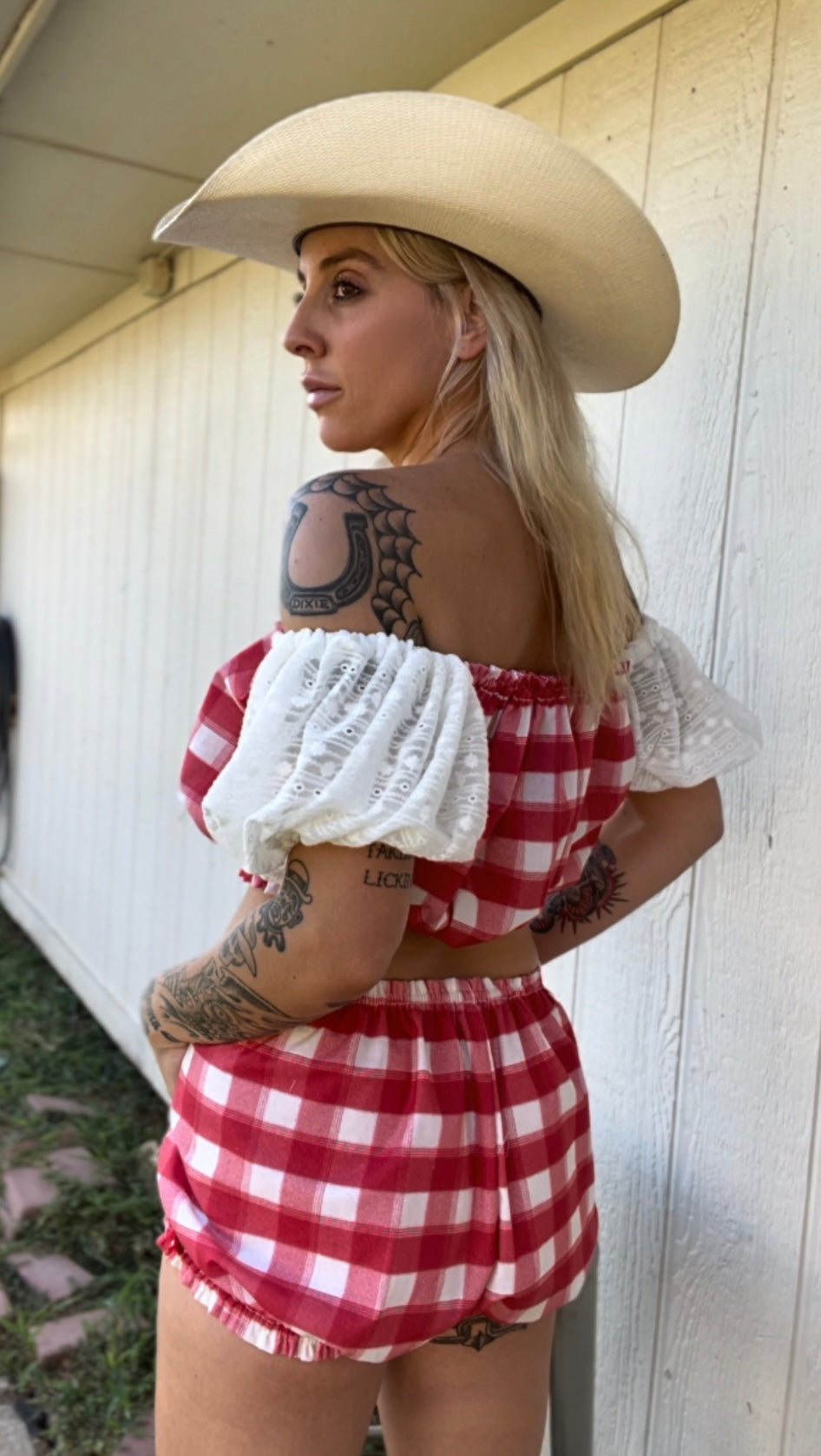 Bloomers Gingham Set