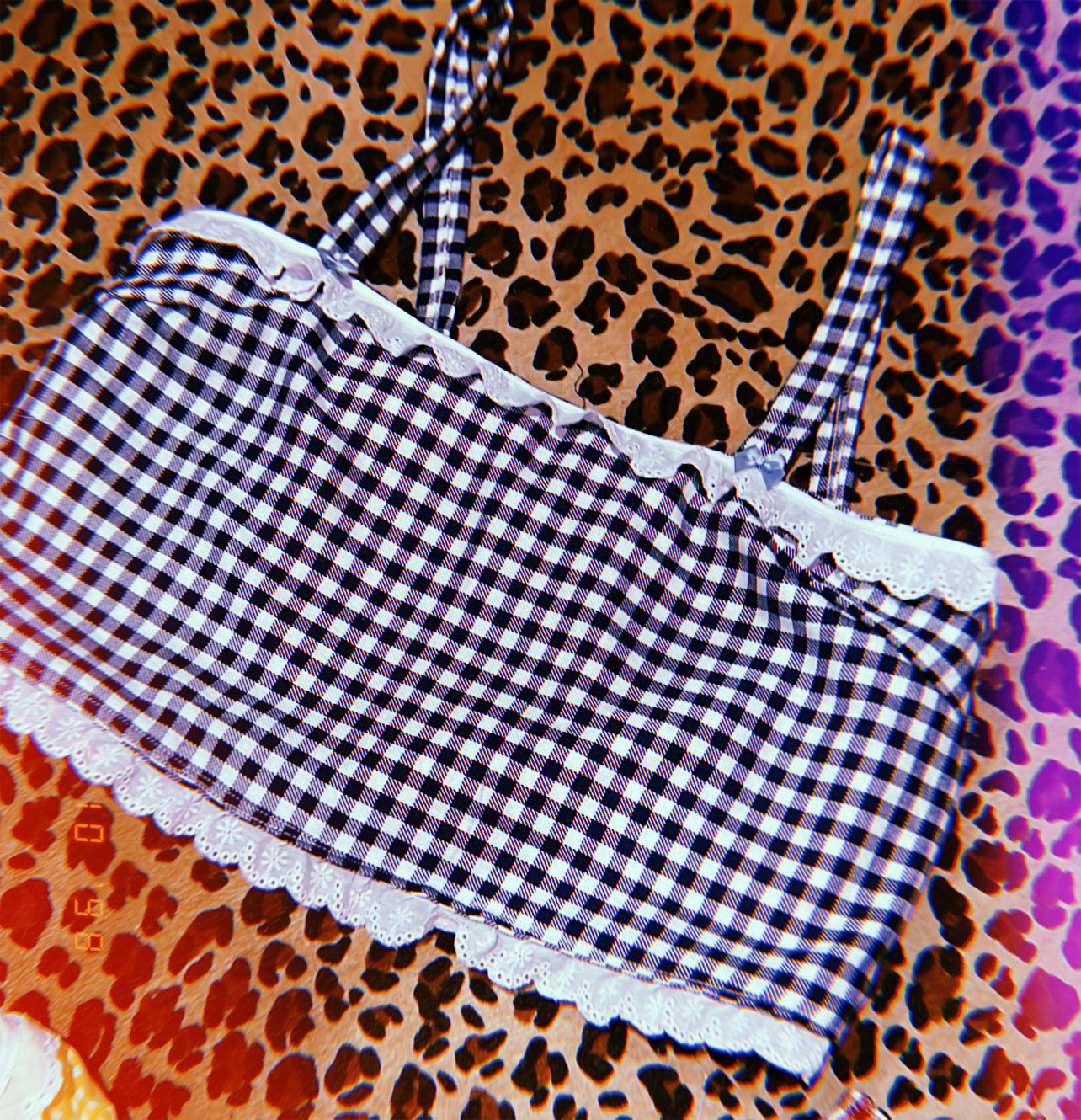 Emmylou Gingham Boxy Tank Top