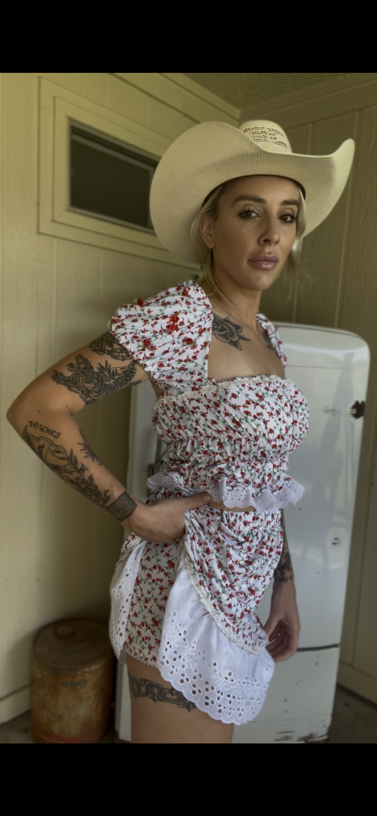 Prairie Skirt Set in Rose Bud