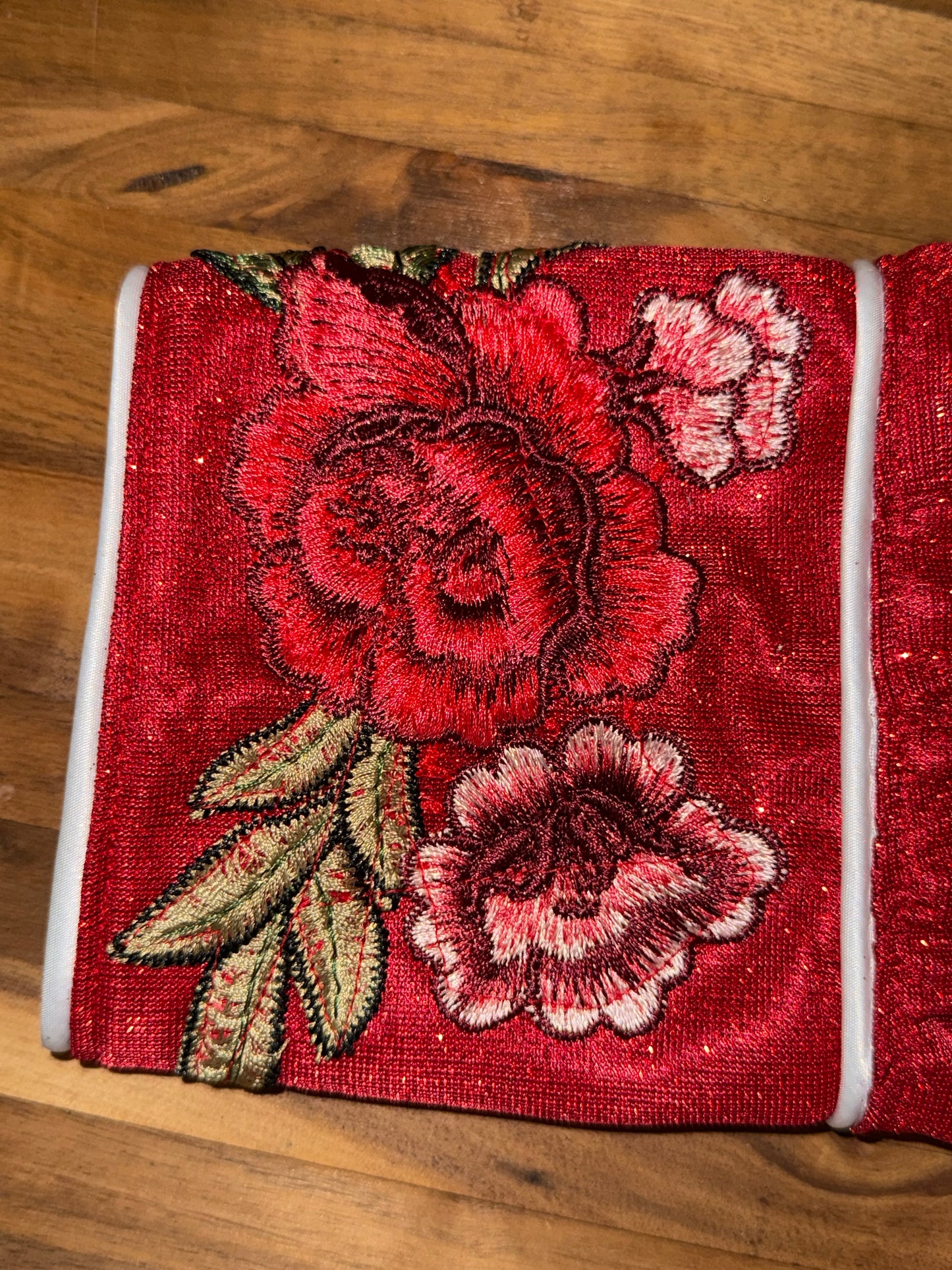 Lurex Pearl Snap Shirt With Floral Embroidery