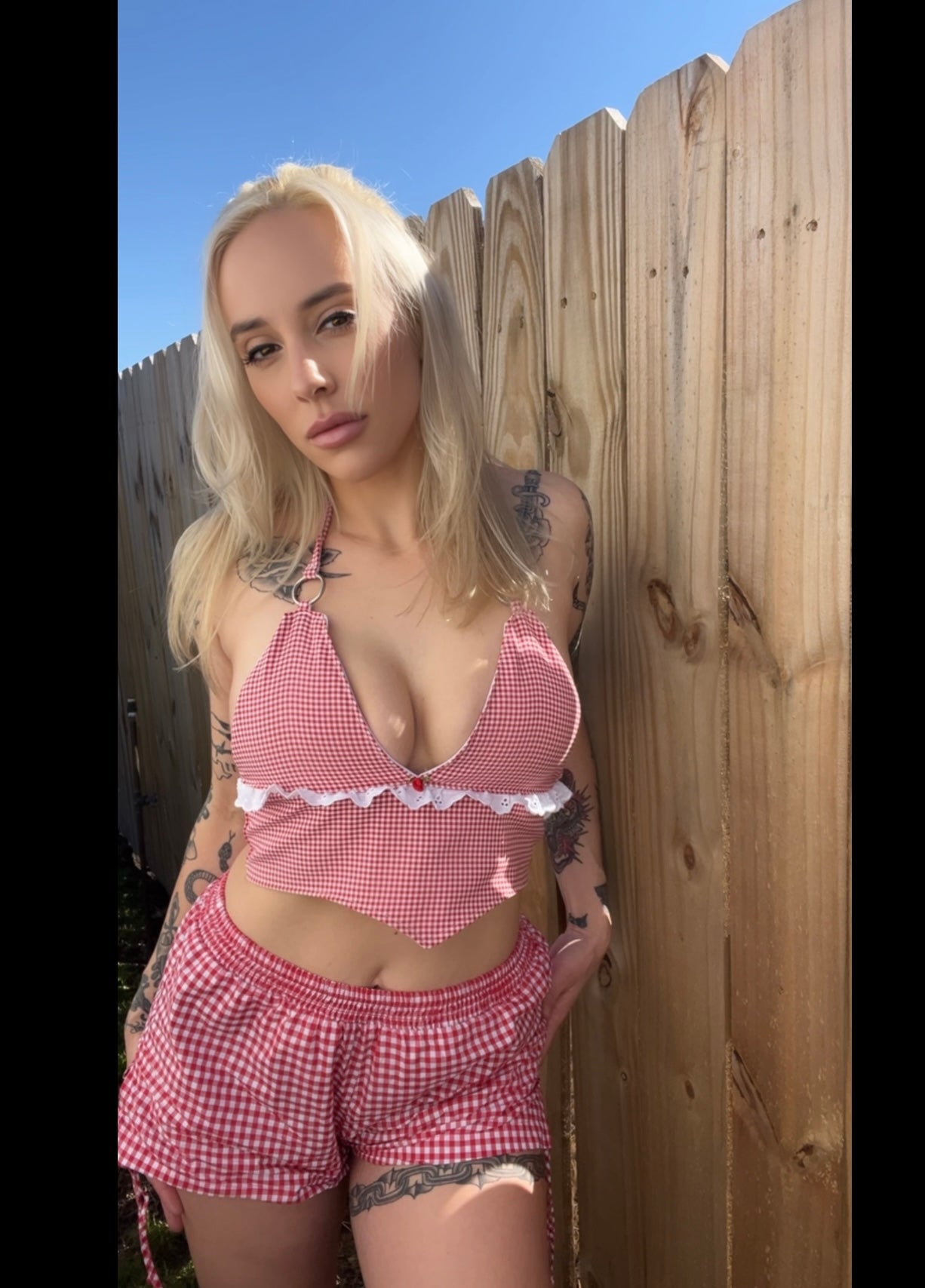 Gingham Halter Top