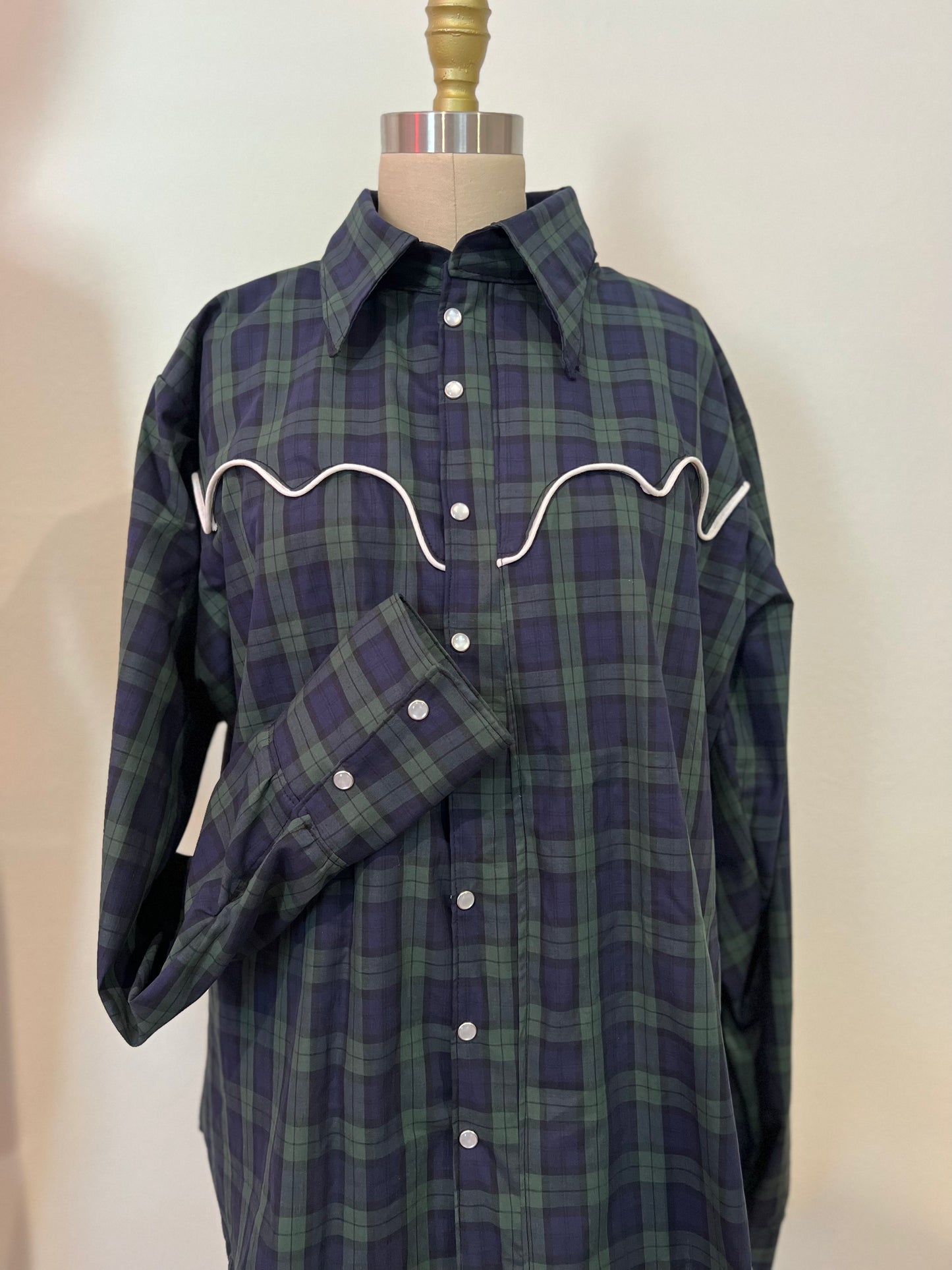 Holly Dolly Tartan Pearl Snap Shirt