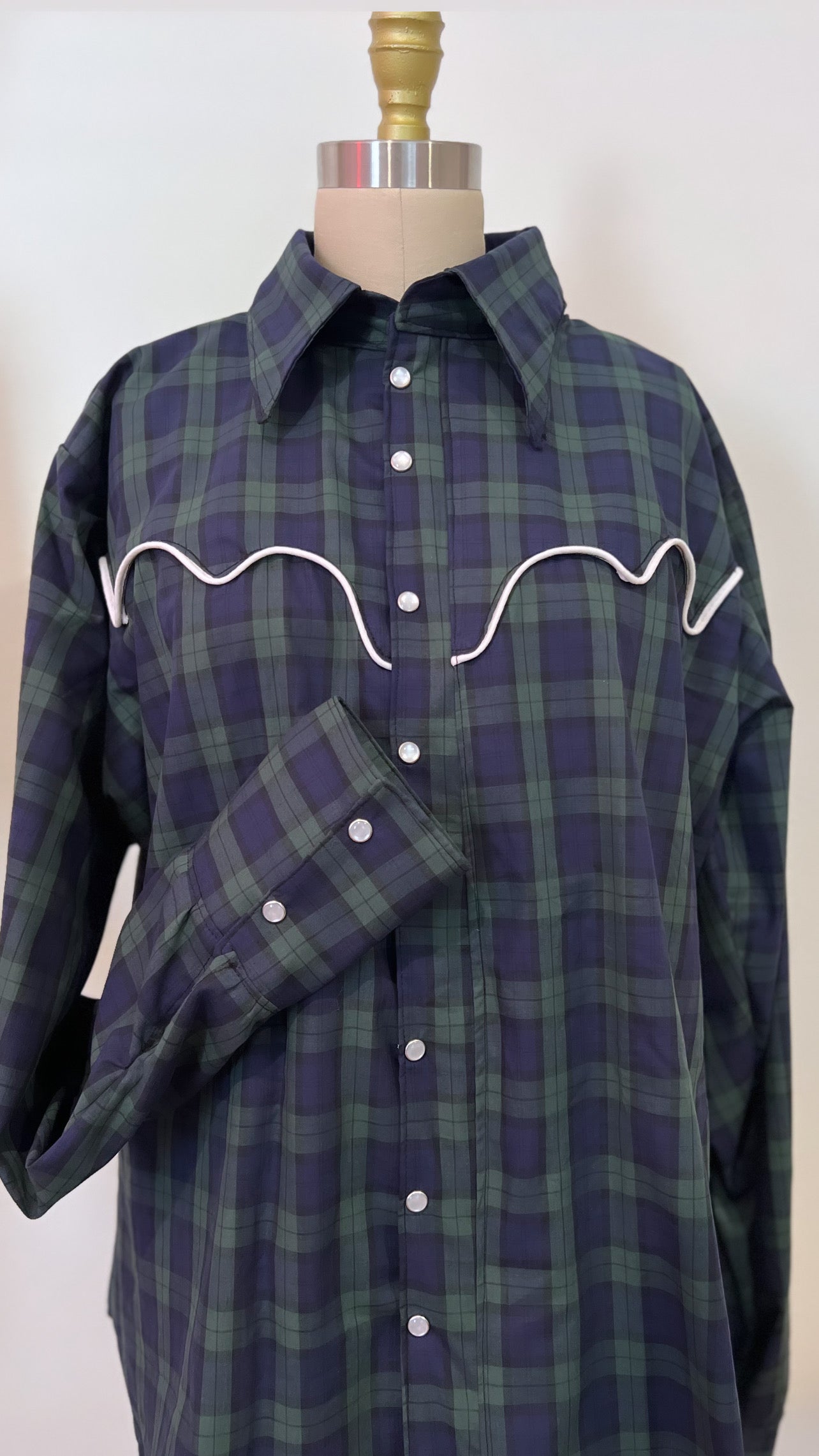 Holly Dolly Tartan Pearl Snap Shirt