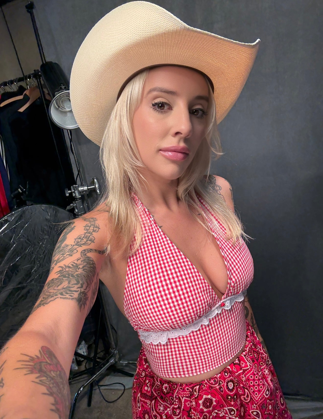 Gingham Halter Top