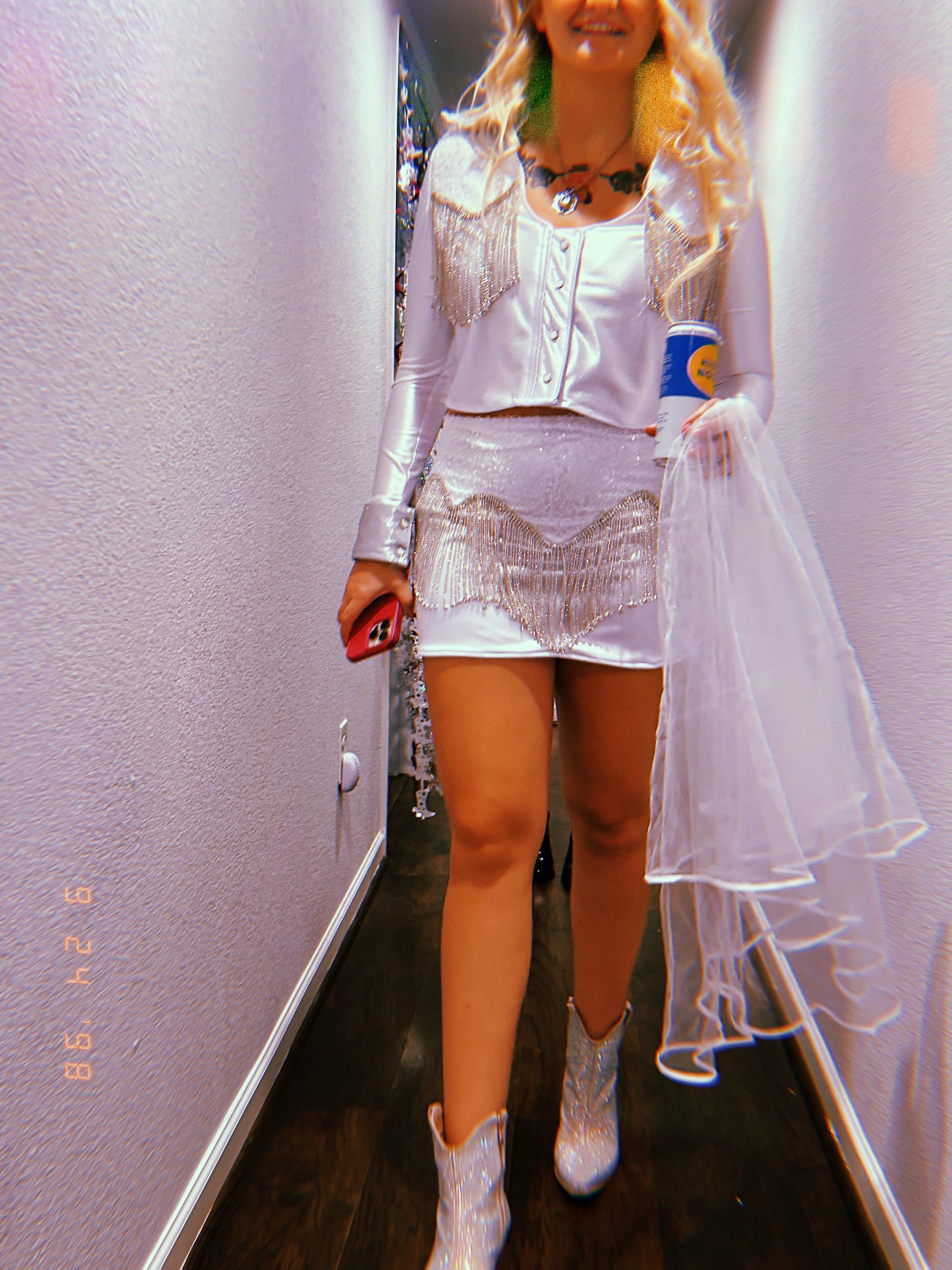 Leah Pearl Snap Skirt Suit