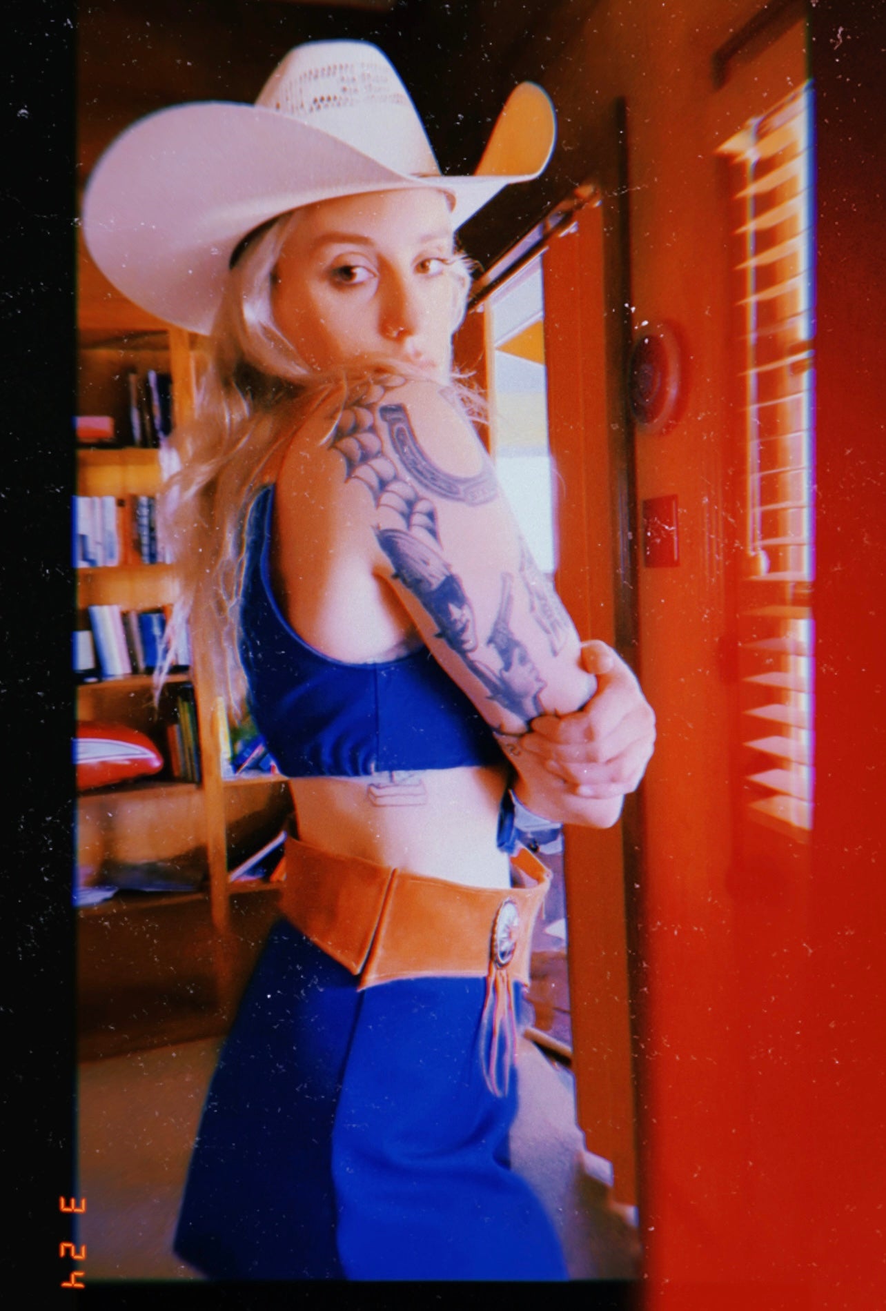 Blue Bell Leather Blouse