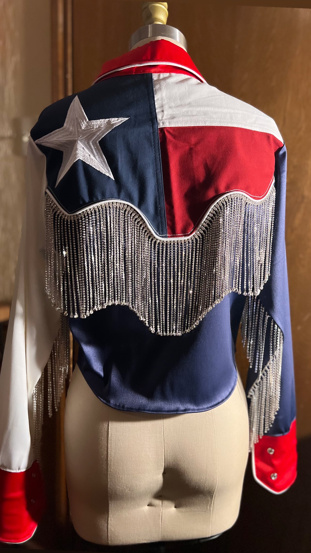The Lone Star Pearl Snap Jacket - Cropped, Texas Flag
