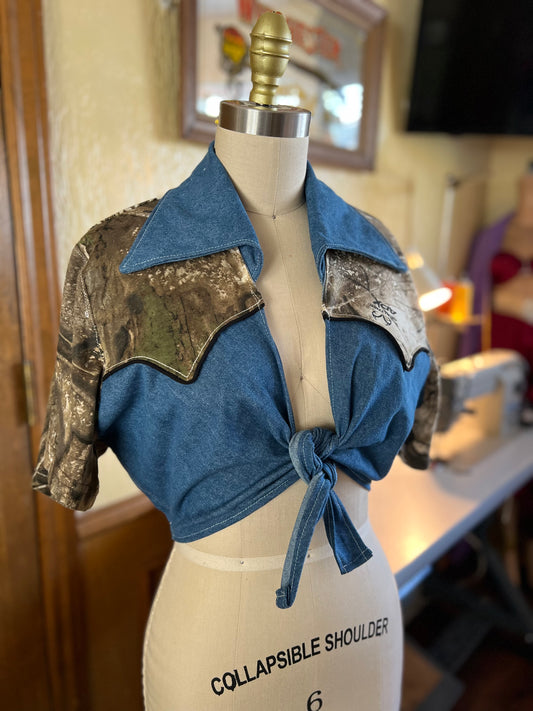 Realtree Camo Denim Darlin’ Wrap Top