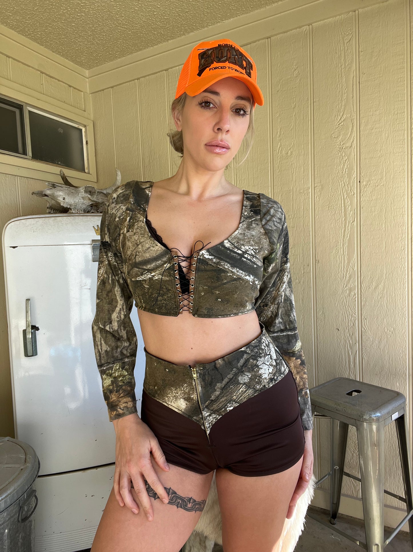 Charlene Camo Corset Set