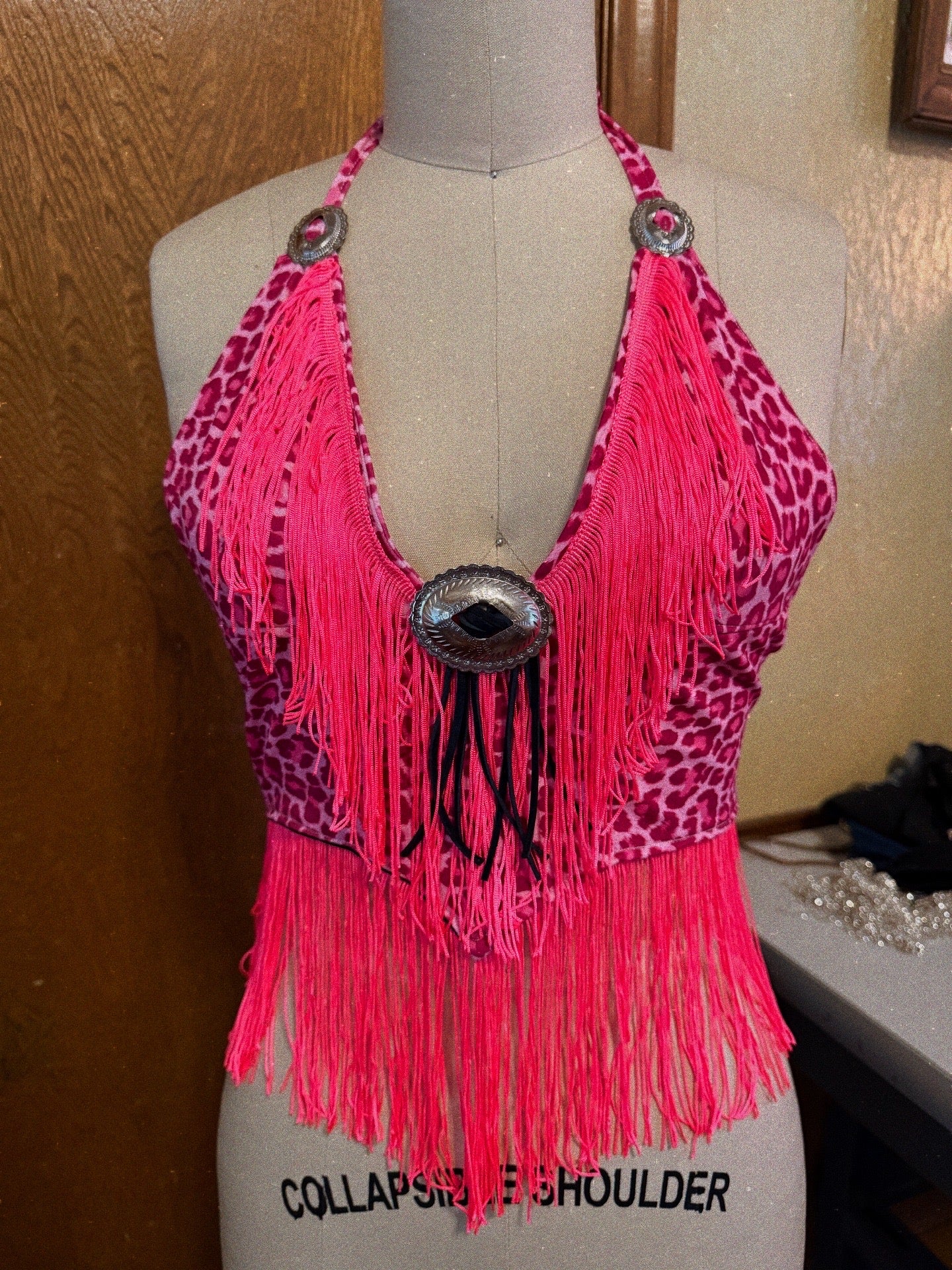 Pink Leopard Halter Top
