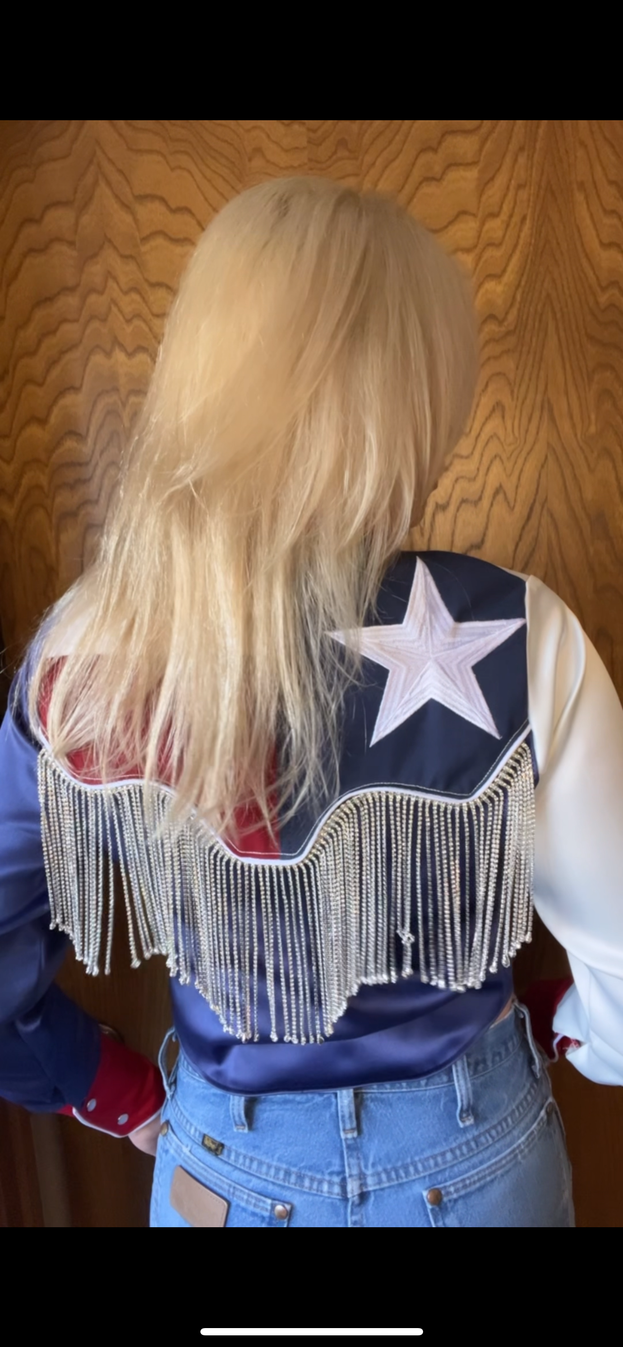 The Lone Star Pearl Snap Jacket - Cropped, Texas Flag