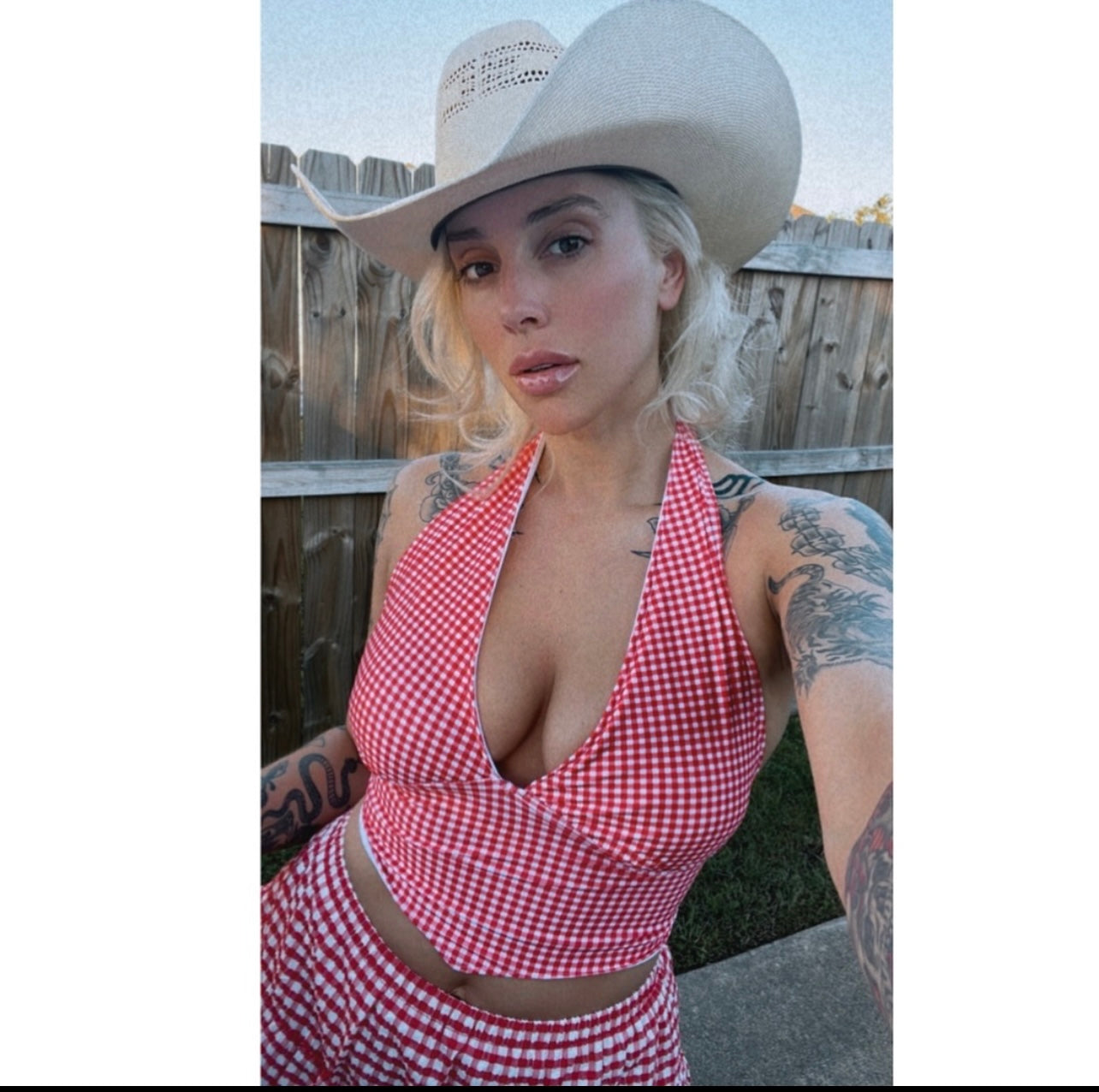 Gingham Halter Top
