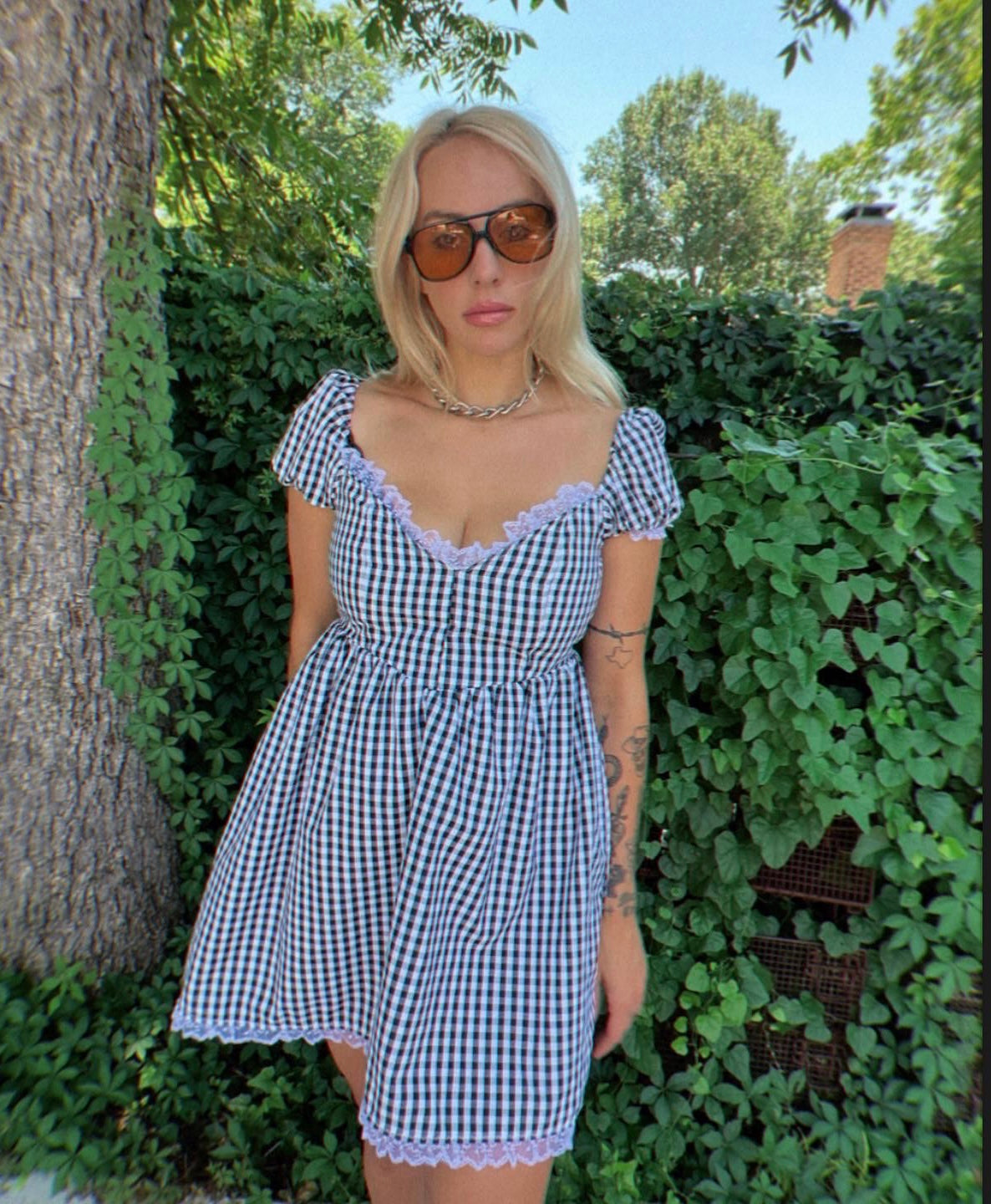 blue gingham babydoll dress Blue Gingham Babydoll Dress by RTR NOW