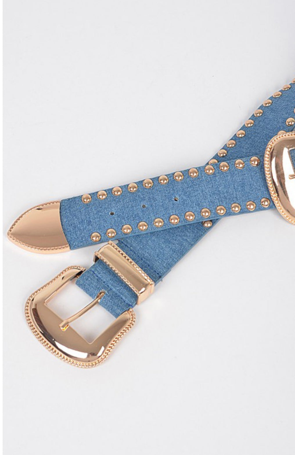Double Buckle Denim Belt