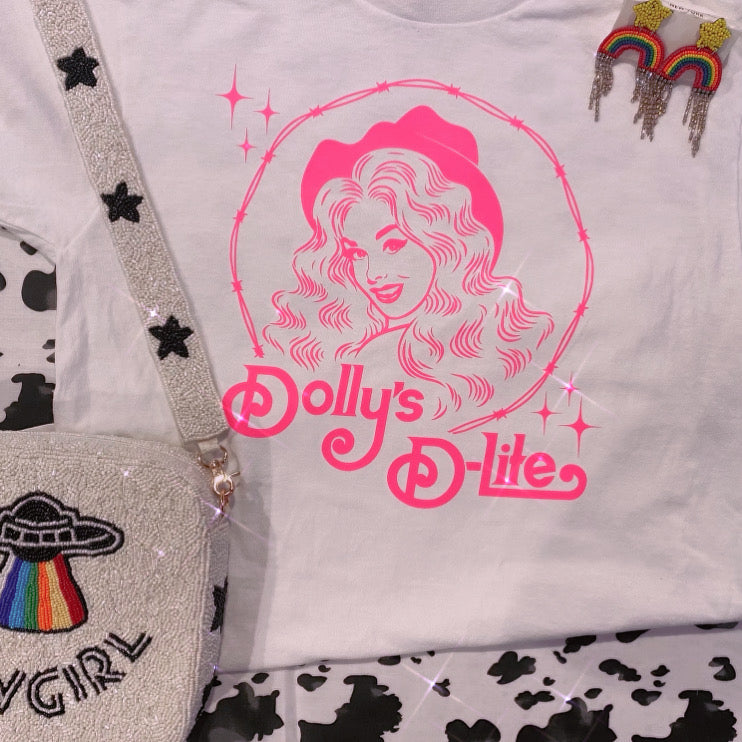 Dolly’s D-Lite Barb Wire Logo Tee
