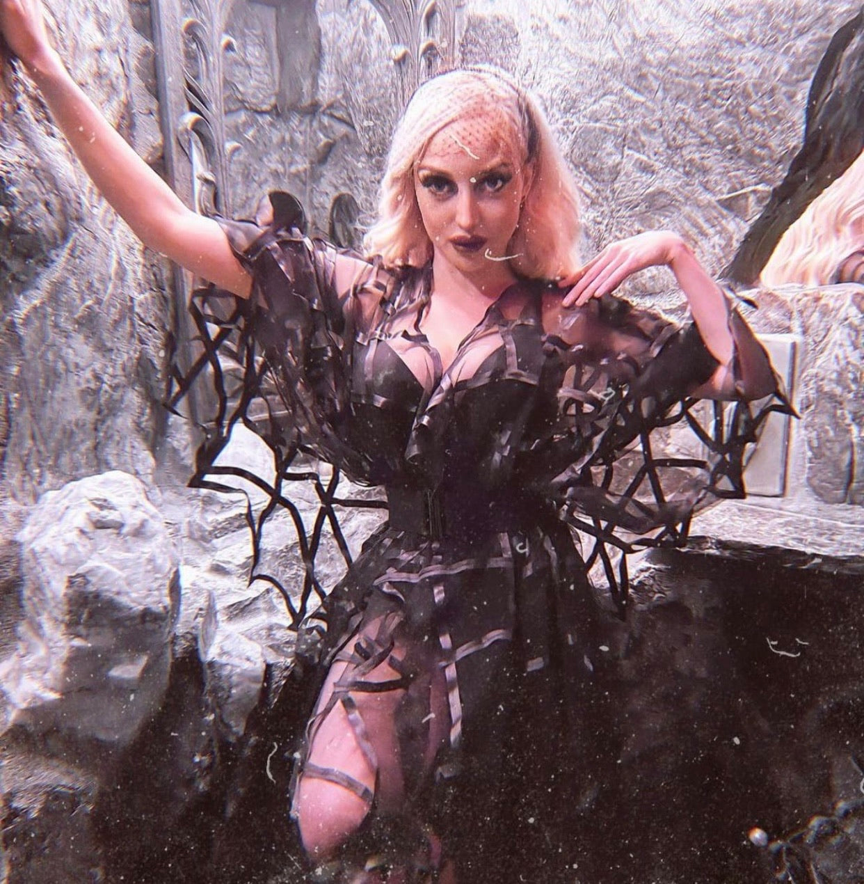 Gothic Spider Web Dressing Gown Gothic Spider Web Dressing Gown