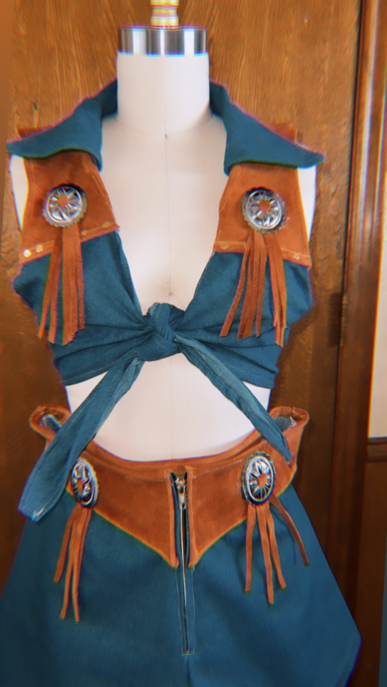 Blue Bell Leather Blouse