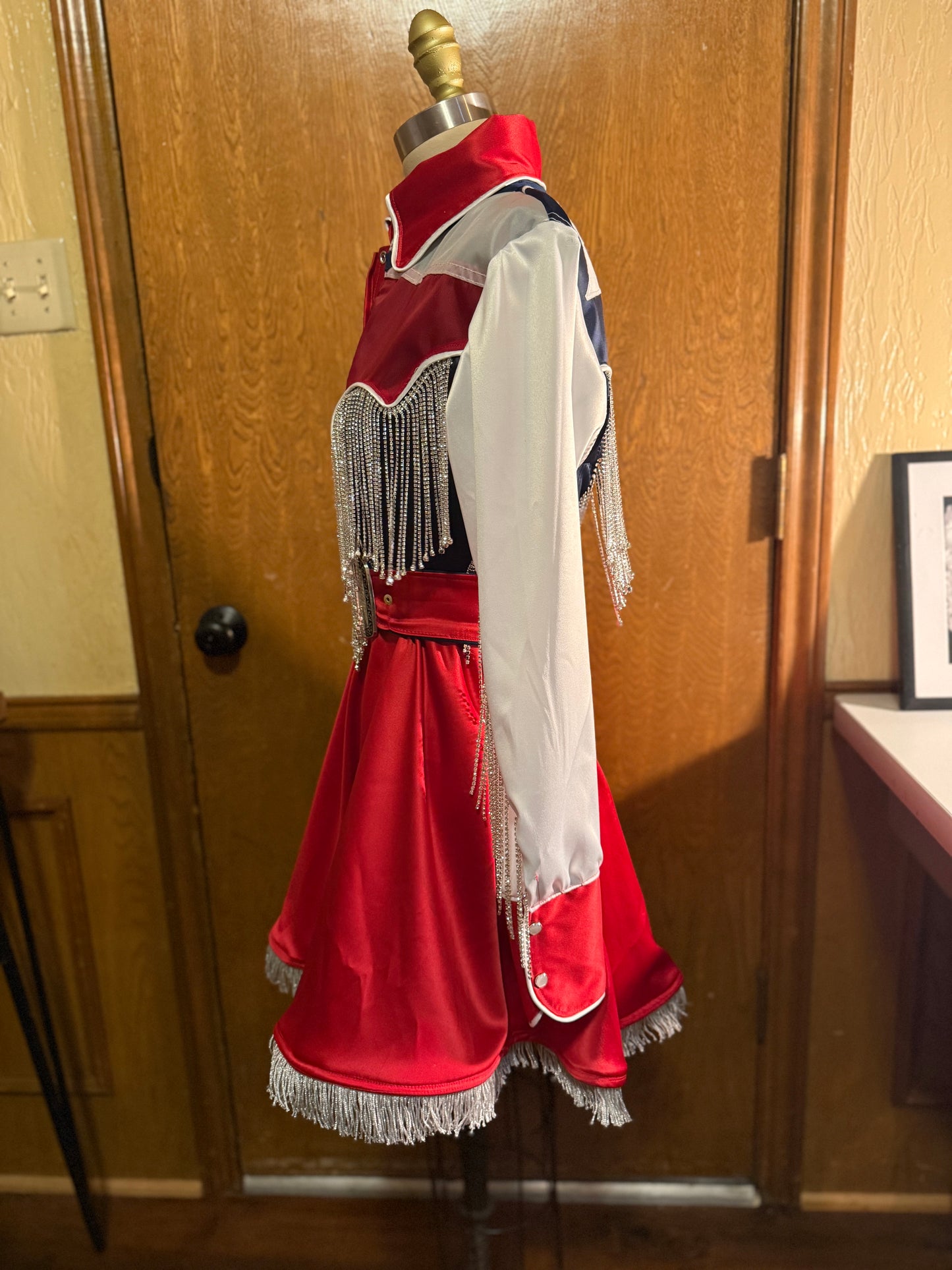 The Lone Star Pearl Snap Dress Texas Flag Dress