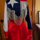 The Lone Star Pearl Snap Dress Texas Flag Dress