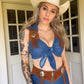 Blue Bell Leather Shorts