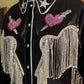 Rhinestone Pearl Snap Dress - Customizable Sequin Applique