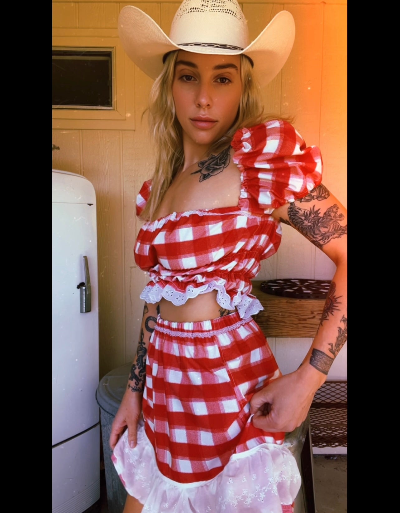 Prairie Skirt Set in Gingham