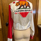 California Flag Peark Snap Jacket - Cropped, California Flag