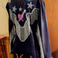 Rhinestone Pearl Snap Dress - Customizable Sequin Applique