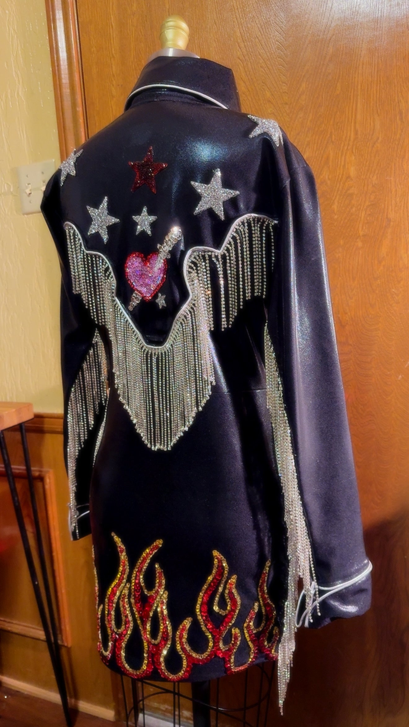 Rhinestone Pearl Snap Dress - Customizable Sequin Applique