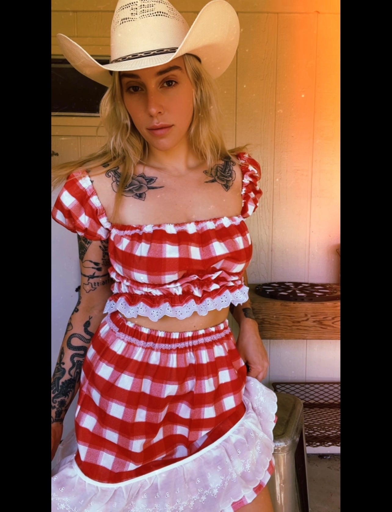 Prairie Skirt Set in Gingham