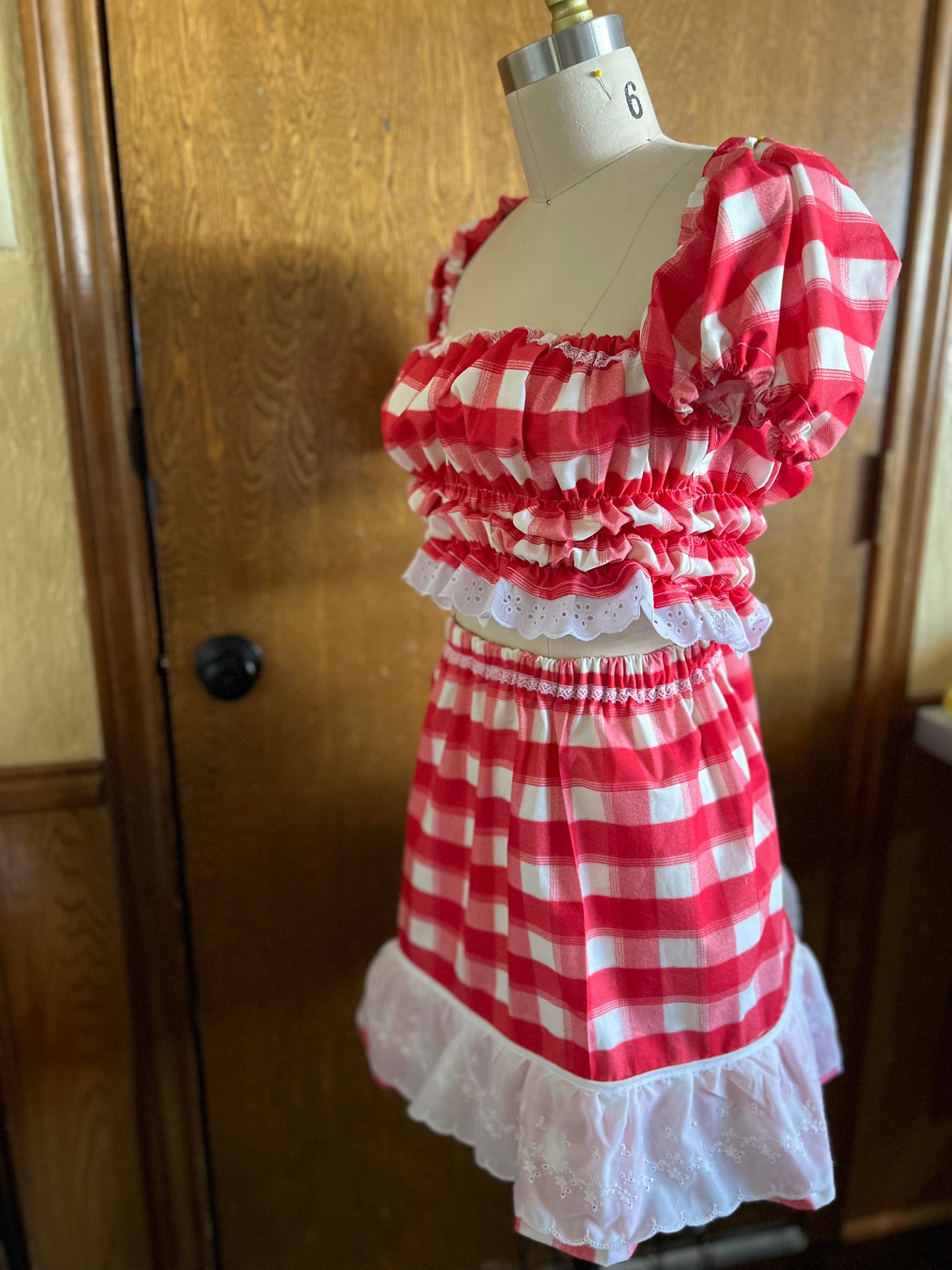 Prairie Skirt Set in Gingham