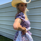 Prairie Skirt Set in Blue Gingham