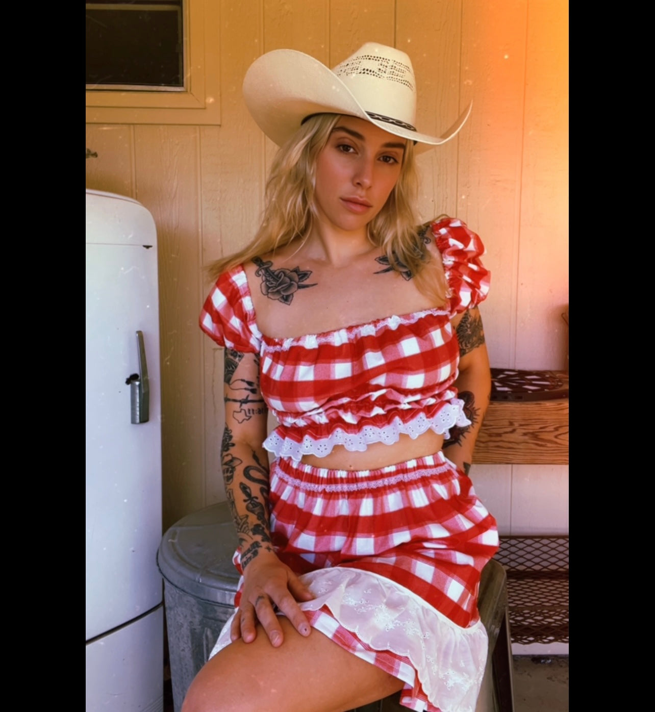 Prairie Skirt Set in Gingham