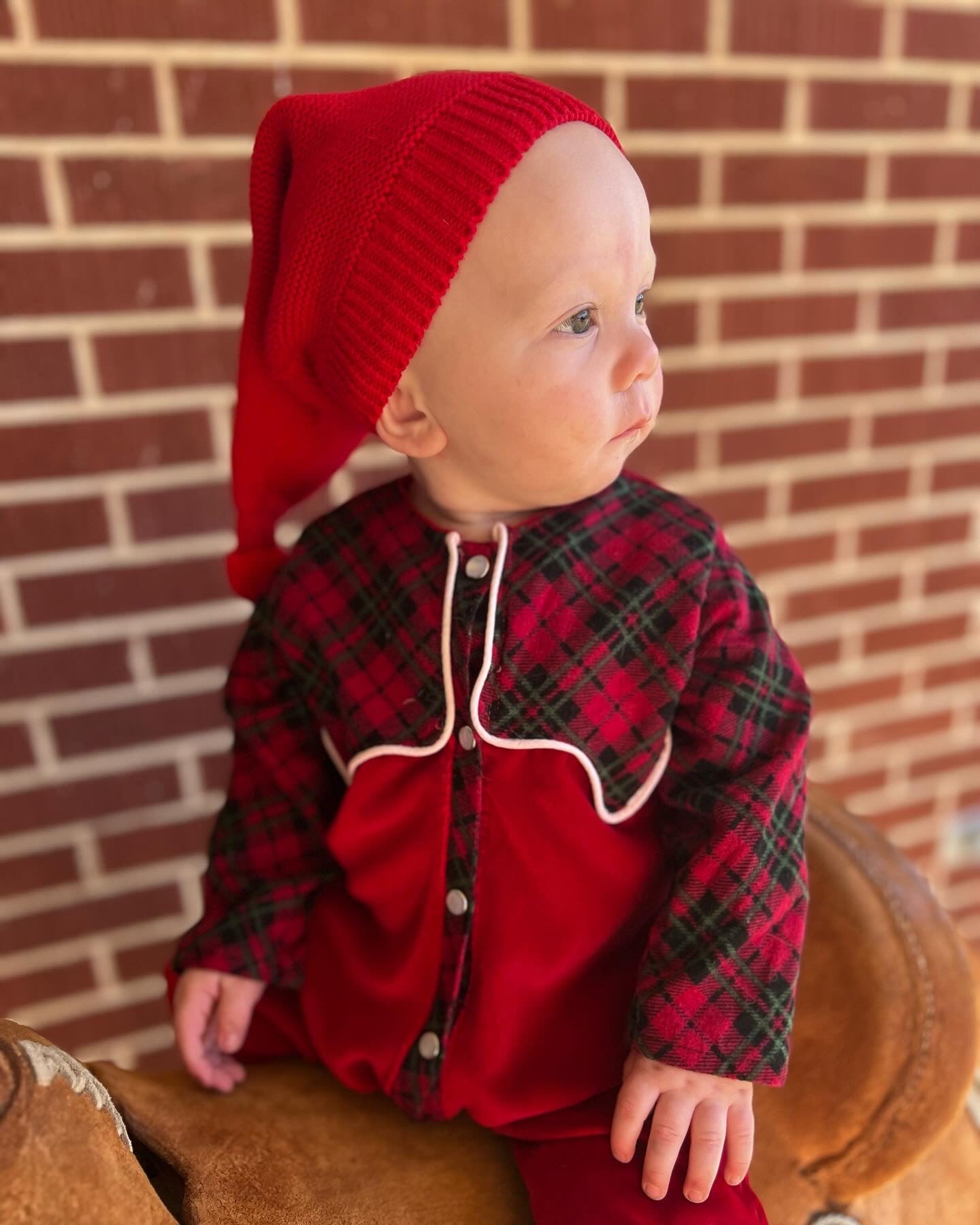 Holly Dolly Darlin’ Holiday Onesie, Pearl Snap