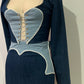 Heartbreak Hotel Skirt Set - Valentine Denim Corset