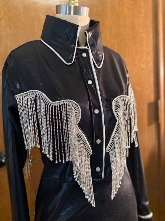 Rhinestone Pearl Snap Dress