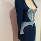 Heartbreak Hotel Skirt Set - Valentine Denim Corset