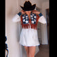 Queen Of The Rodeo Embroidered Dress