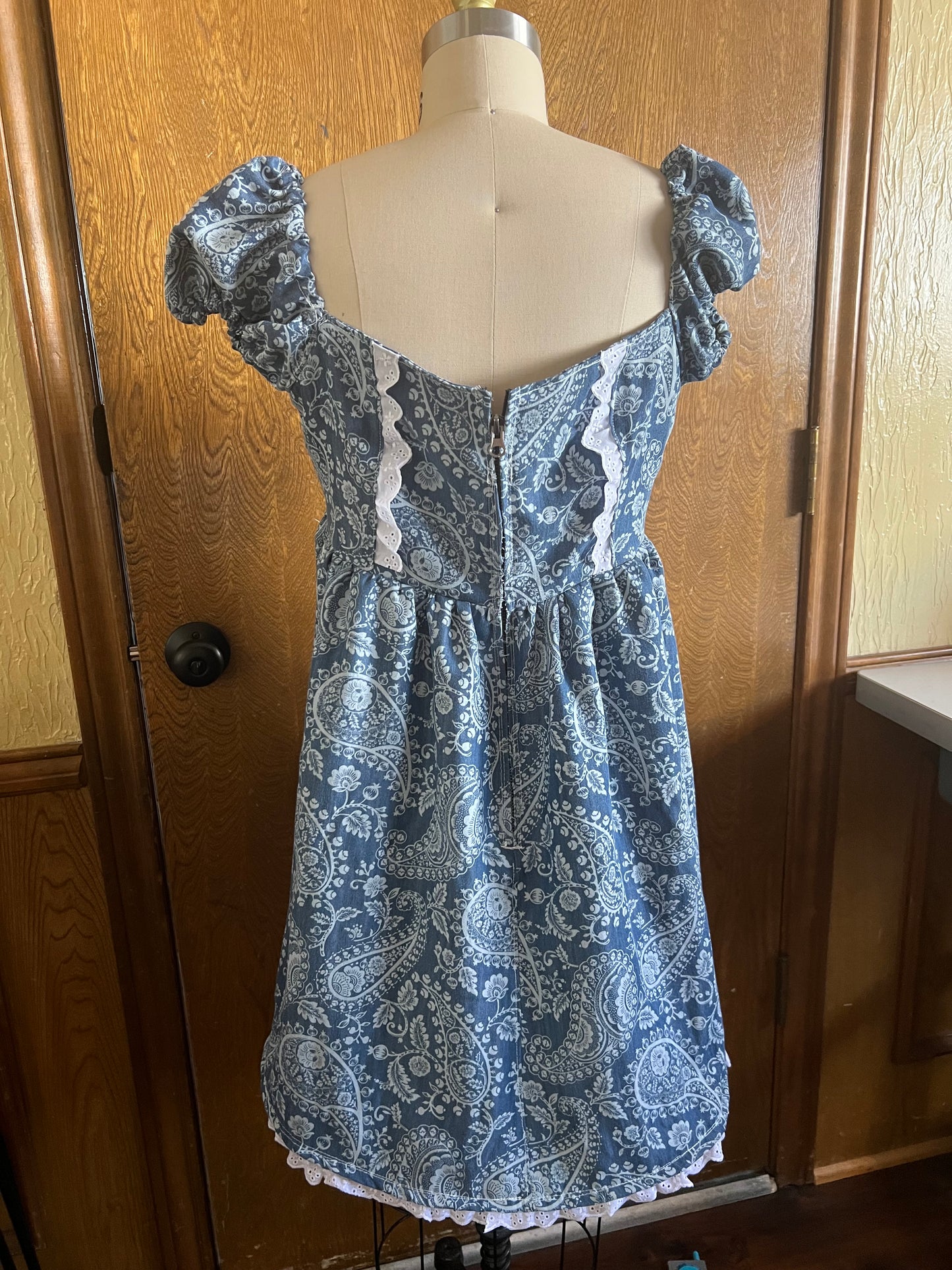 Paisley Denim Dress