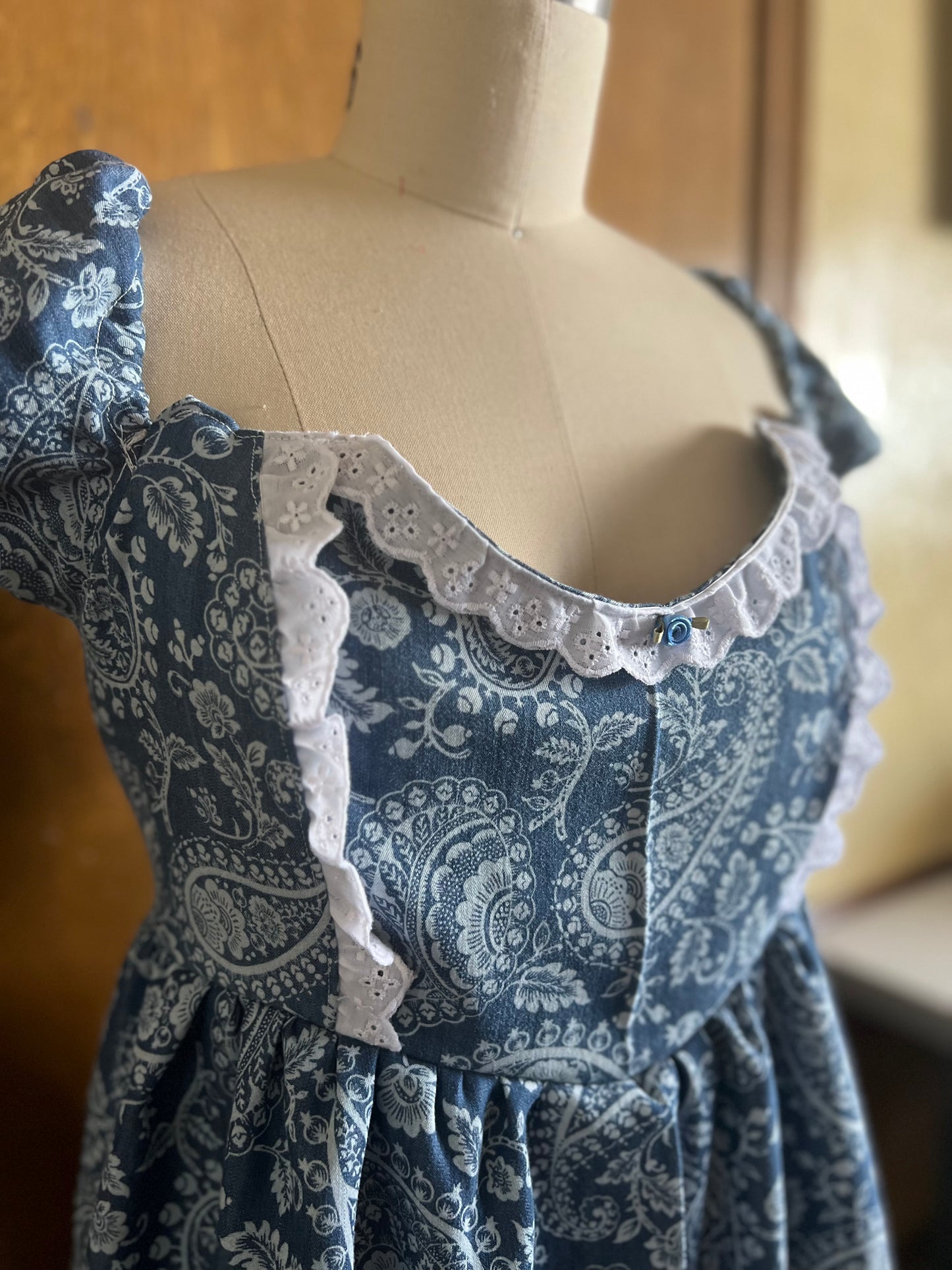 Paisley Denim Dress