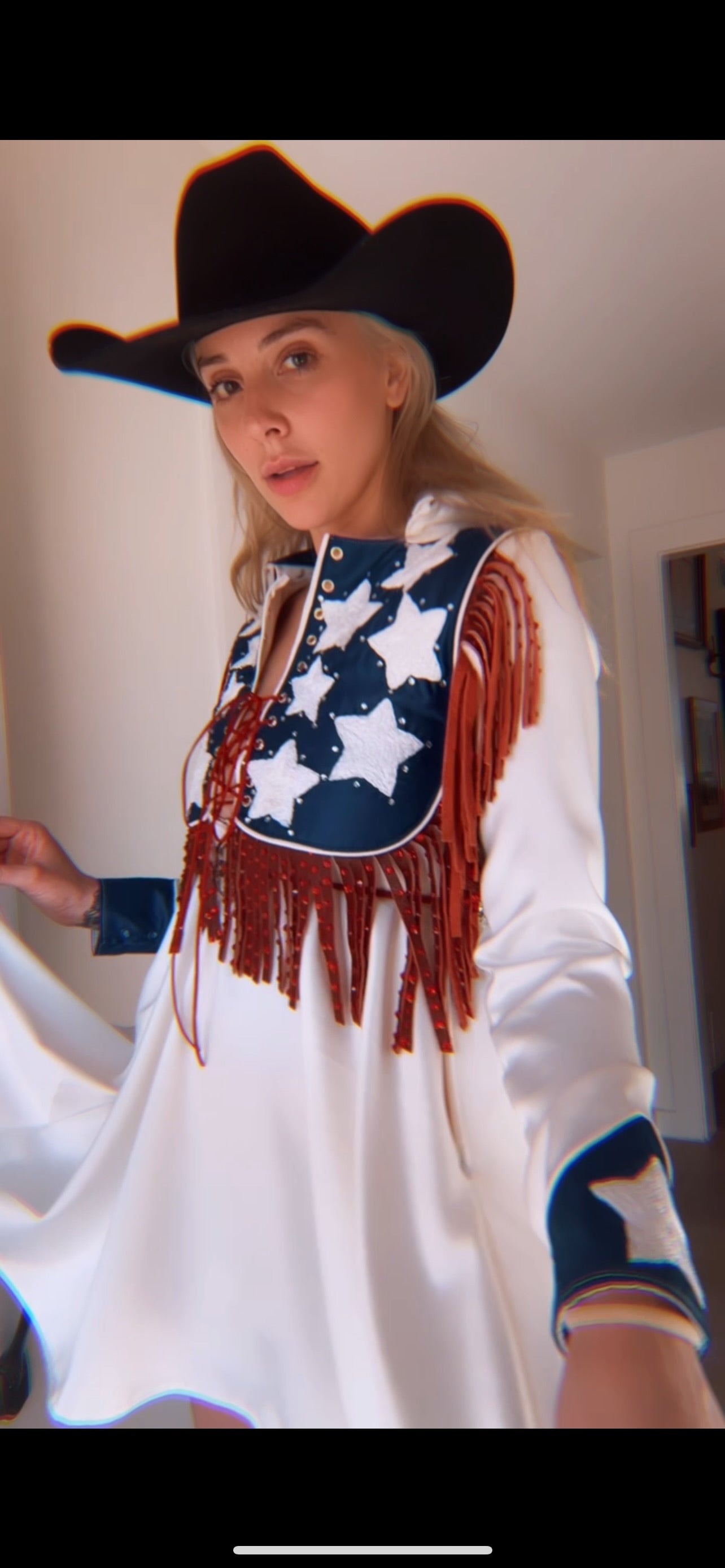 Queen Of The Rodeo Embroidered Dress