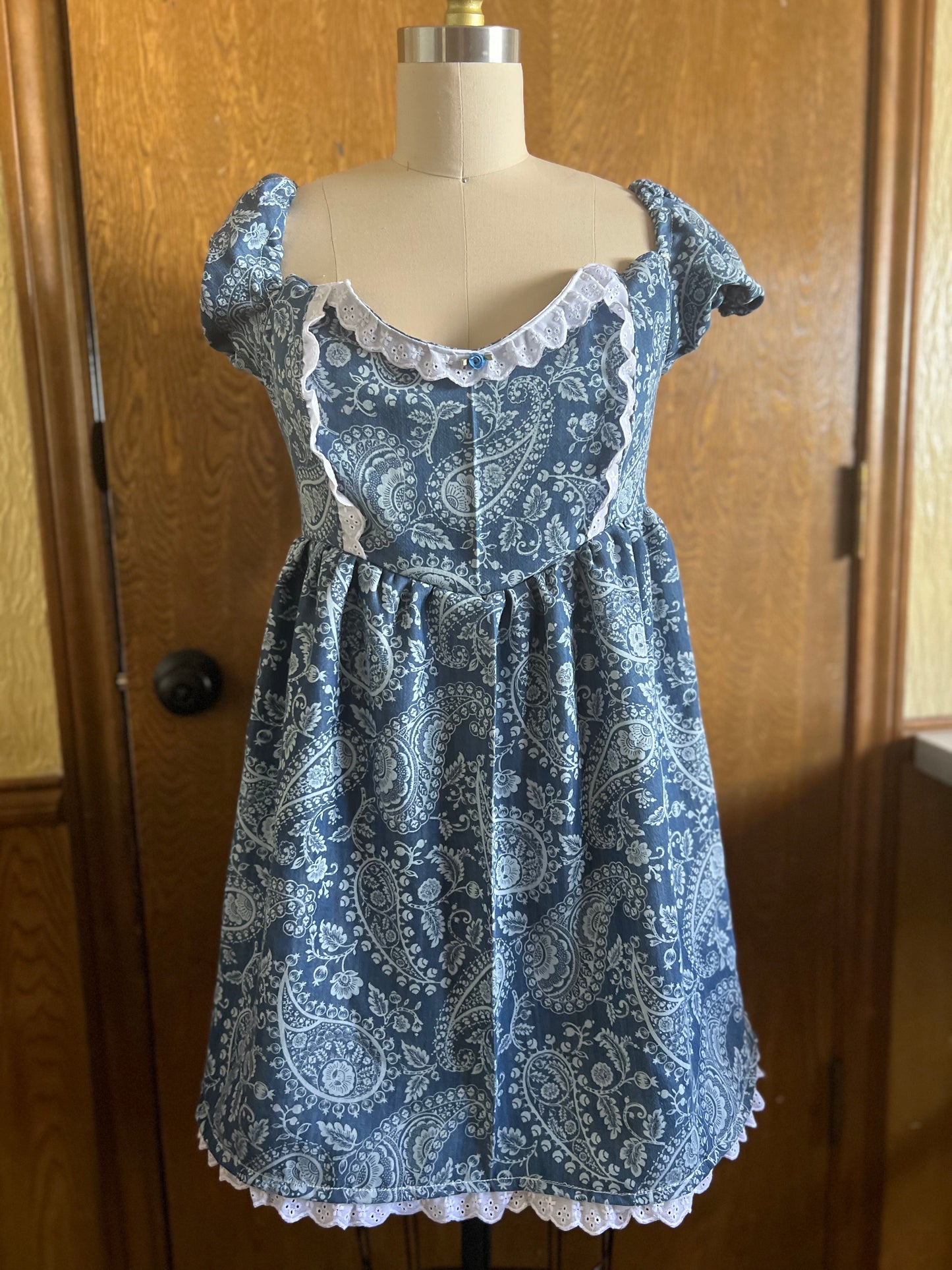 Paisley Denim Dress