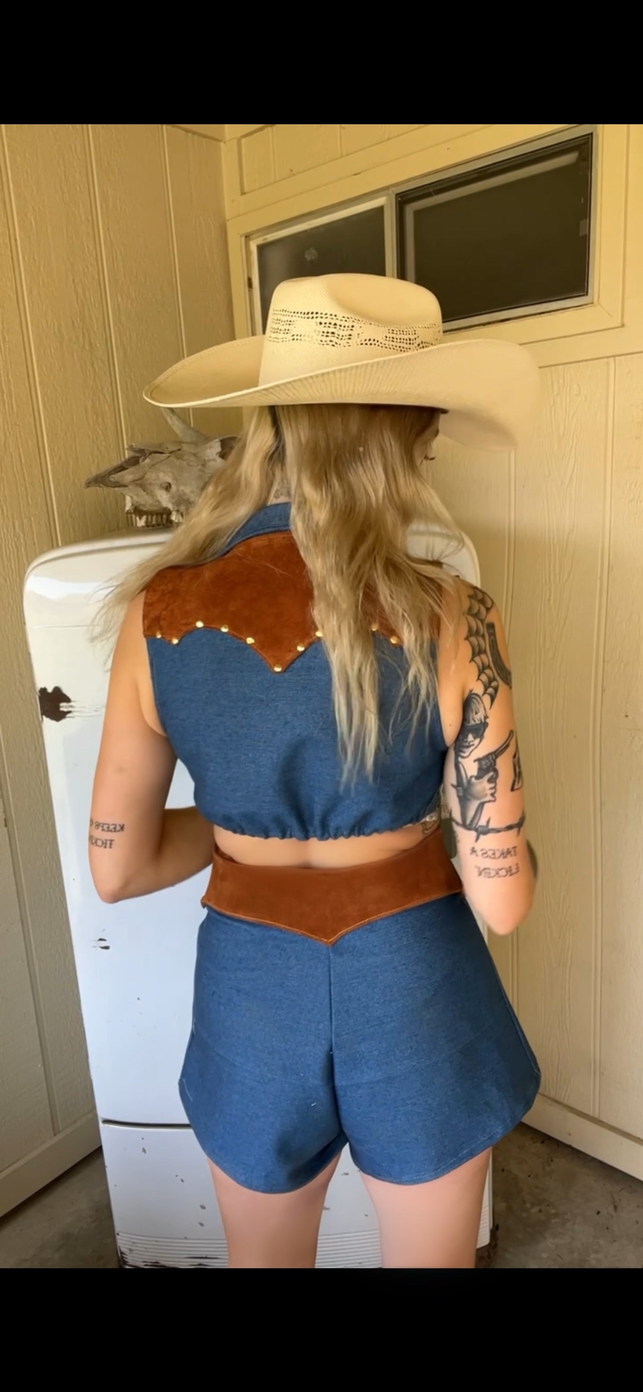 Blue Bell Leather Shorts