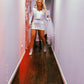 Leah Pearl Snap Skirt Suit