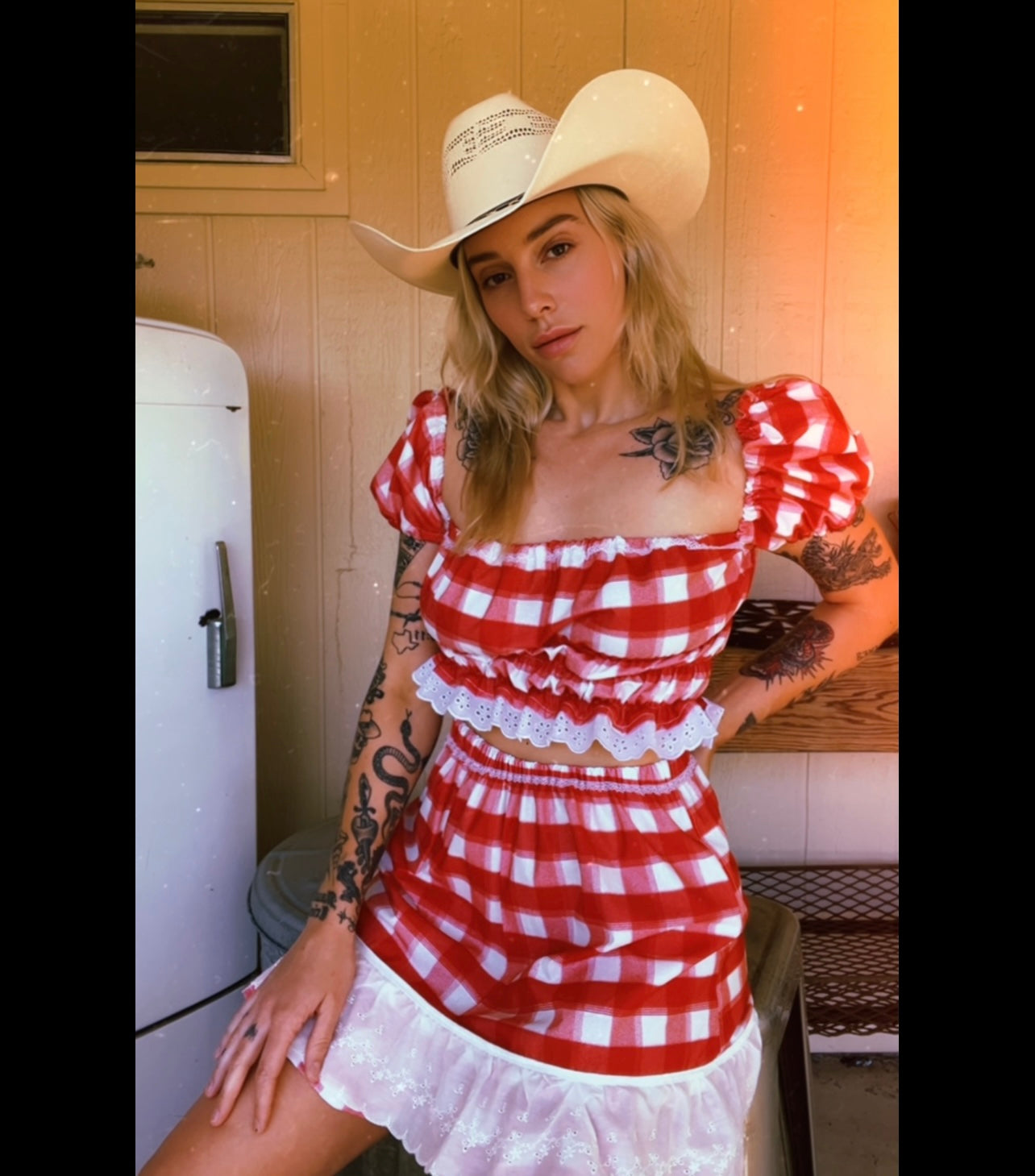 Prairie Skirt Set in Gingham