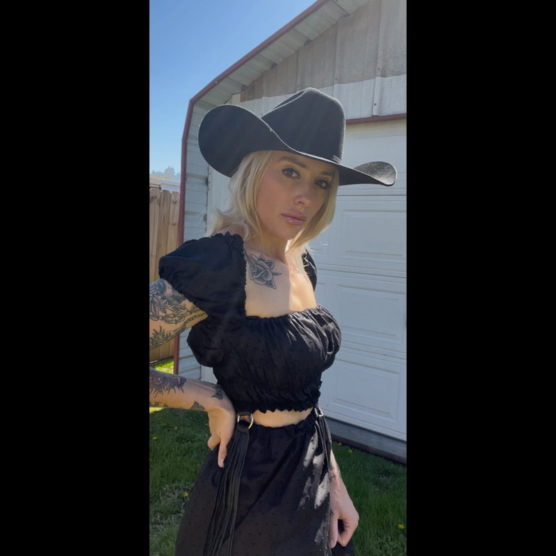 'Daphne' Y'allternative Black Prairie Skirt