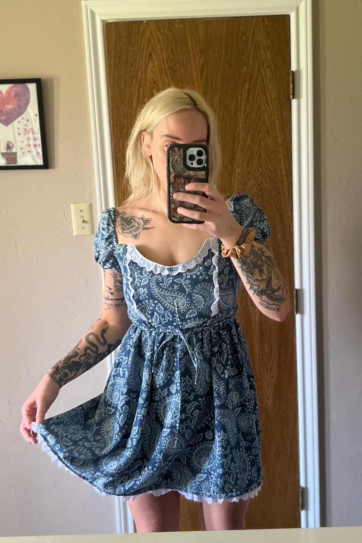 Paisley Denim Dress